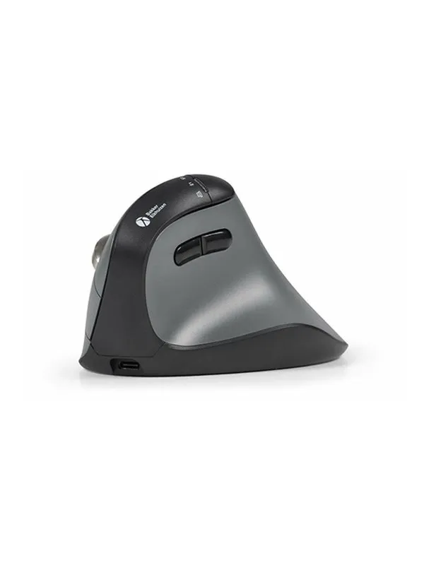 Bakker Elkhuizen FastForward - vertical mouse - 2.4 GHz USB-C Bluetooth 5.1 - dark grey black - Vertical mouse - Optisk - 8 - Grå