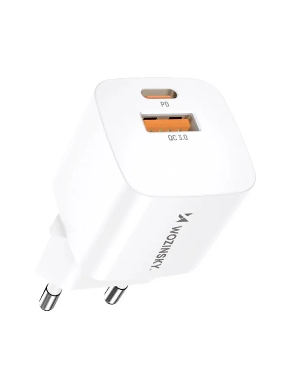 Wozinsky CMWCW 20W USB-C / USB-A wall charger - white