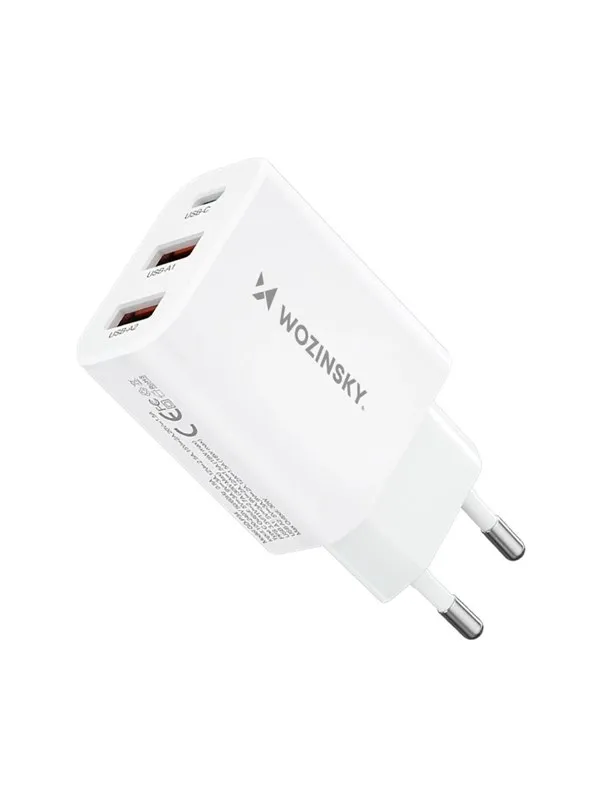 Wozinsky  CWCUCW 30W USB-C / 2 x USB-A AC Charger - White