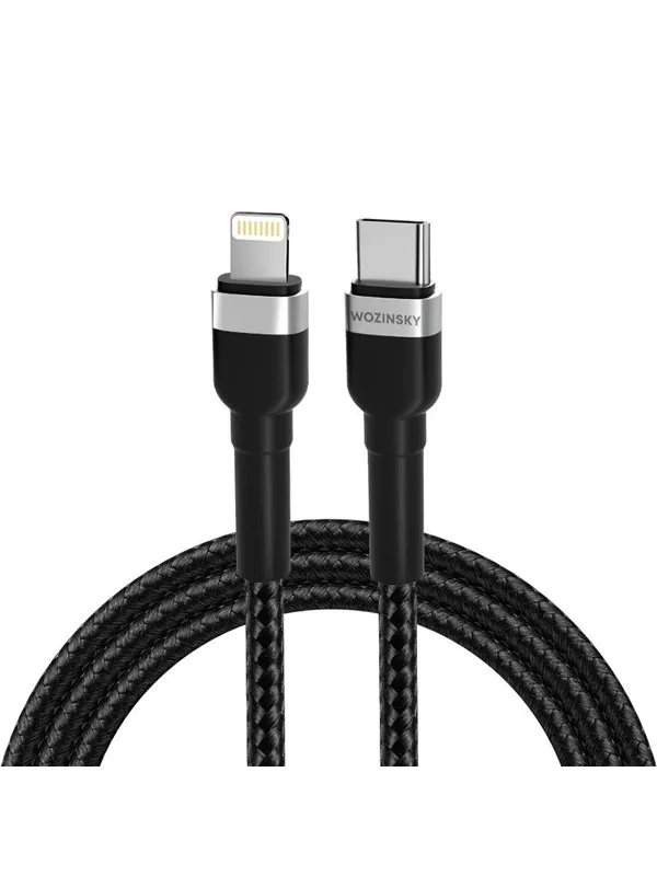 Wozinsky  WNBCL2 Lightning / USB-C PD 30W 2 m Cable - Black
