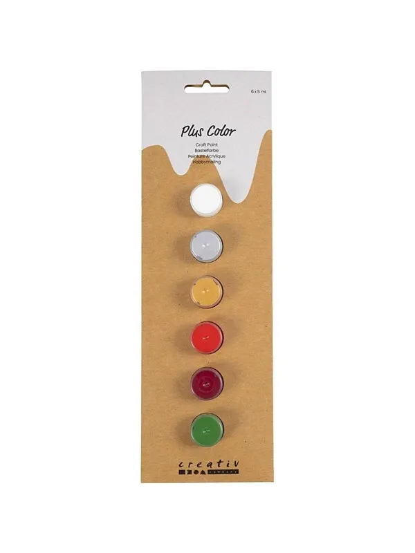 Creativ Company Plus Color Acrylic Paint Christmas Colors - 6x5ml.