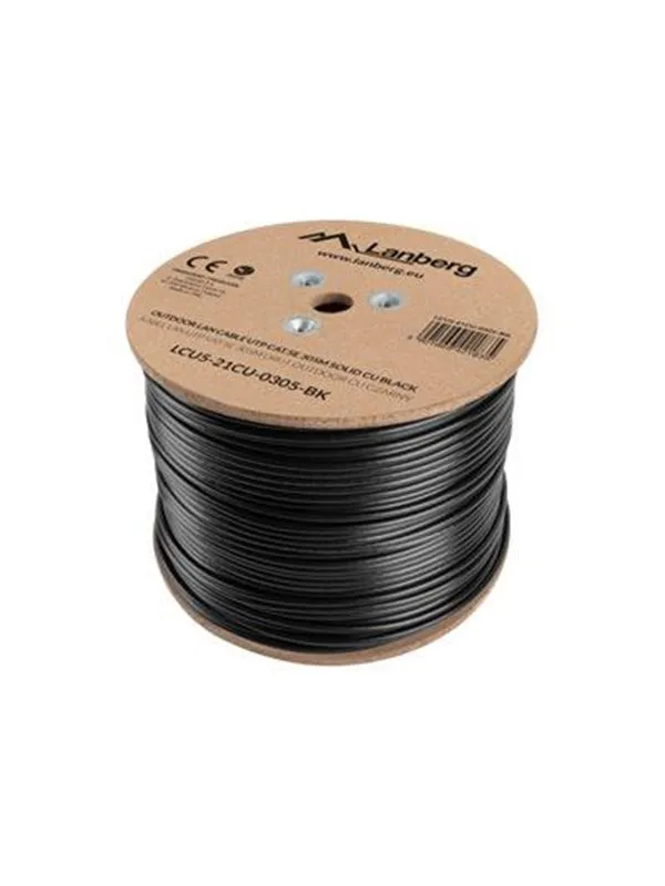 Lanberg bulk cable - 305 m - black - Svart - 305m