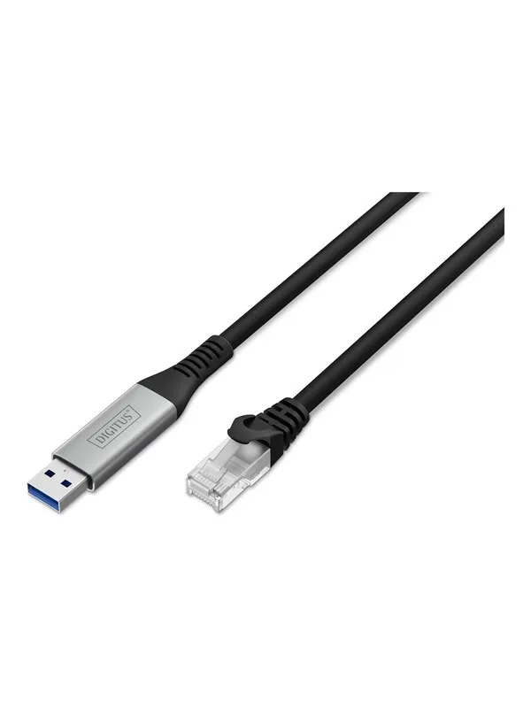 DIGITUS network cable - 15 m - black - Svart - 15m