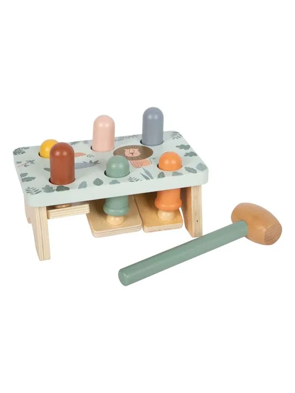 Small Foot - Wooden Hammer Bench Game Safari FSC
