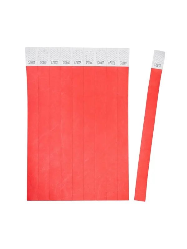 Avery Armbånd, rød, Tyvek®, 500 stk. 256x19mm
