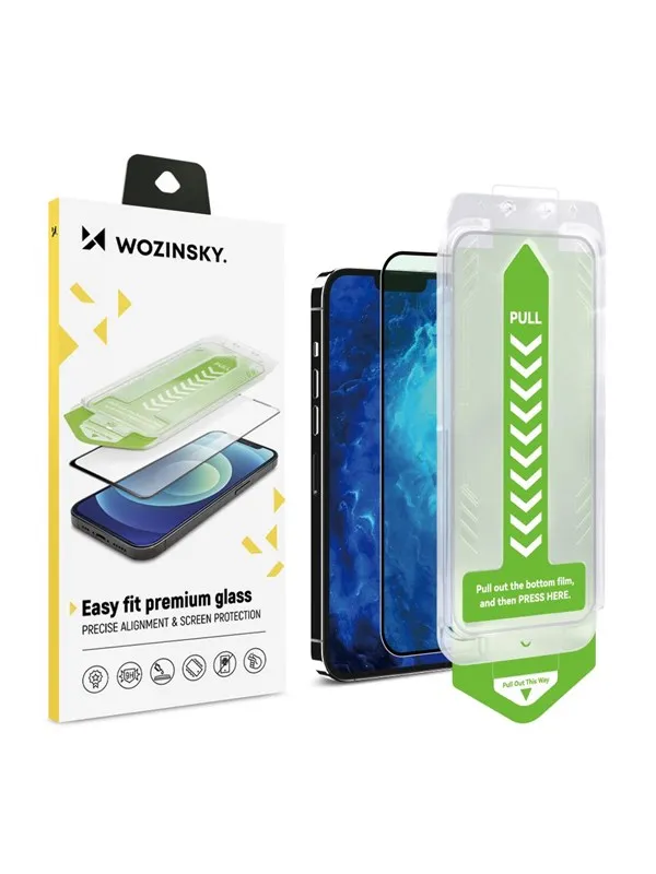 Wozinsky 9H tempered glass with mounting frame for iPhone 14 Plus  Premium Glass - black