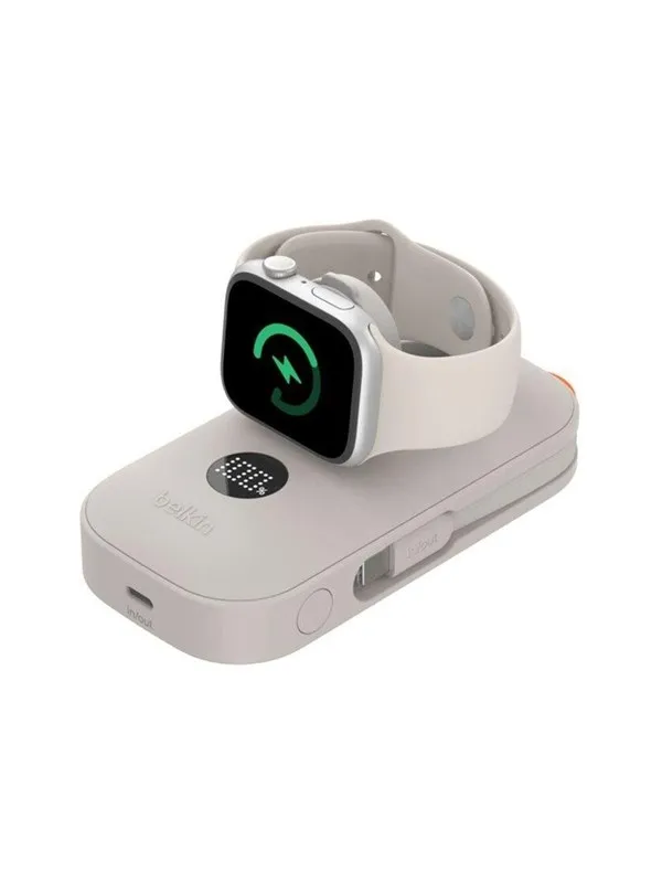 Belkin BoostCharge Pro power bank - with apple watch charger - 2 x USB-C - 45 Watt Nødlader - 10000 mAh