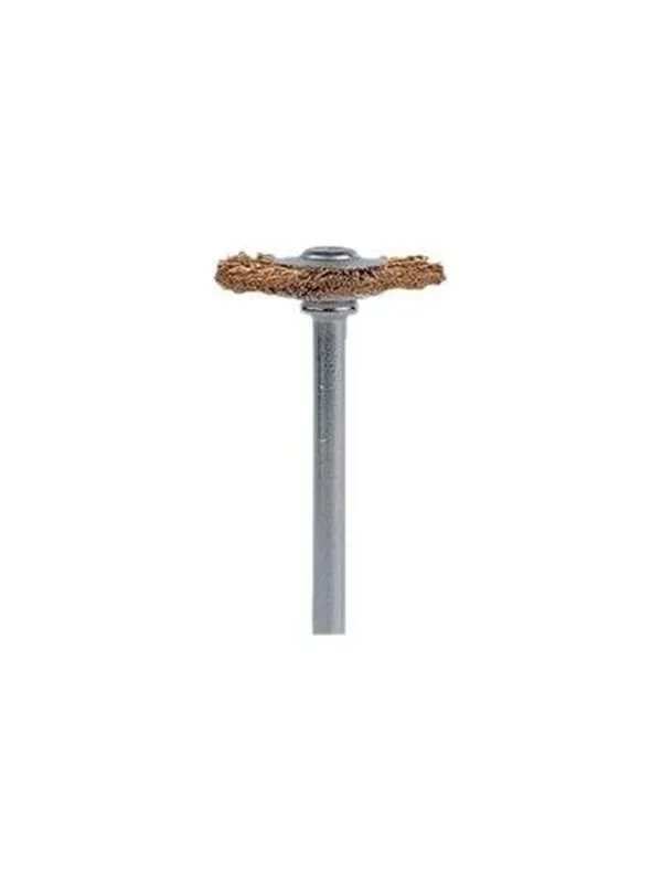 Dremel 535 - wire wheel brush - for aluminium metal pipes stainless steel sheet metal copper silver gold cast iron soft metal brass hardened steel (pack of 2)