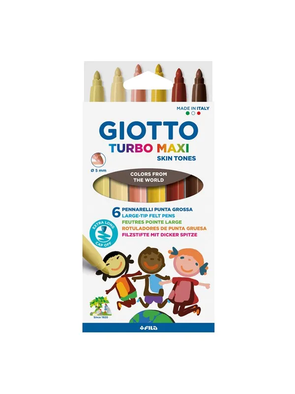 Giotto Turbo Maxi Skin Tones 6 pcs BL