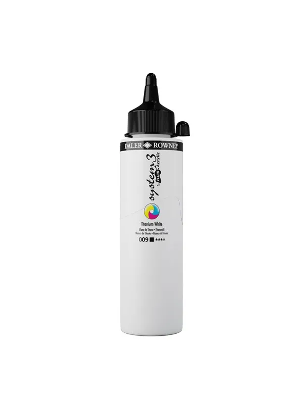 Daler-Rowney System3 Fluid Acrylic 250 ml Titanium White
