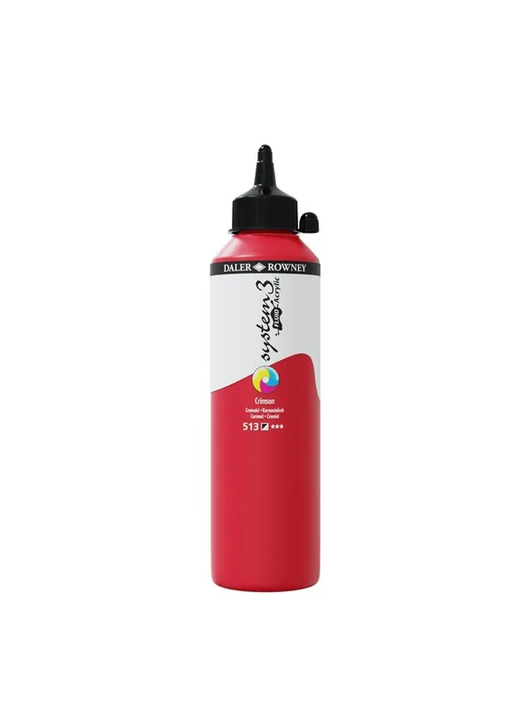 Daler-Rowney System3 Fluid Acrylic 500 ml Crimson