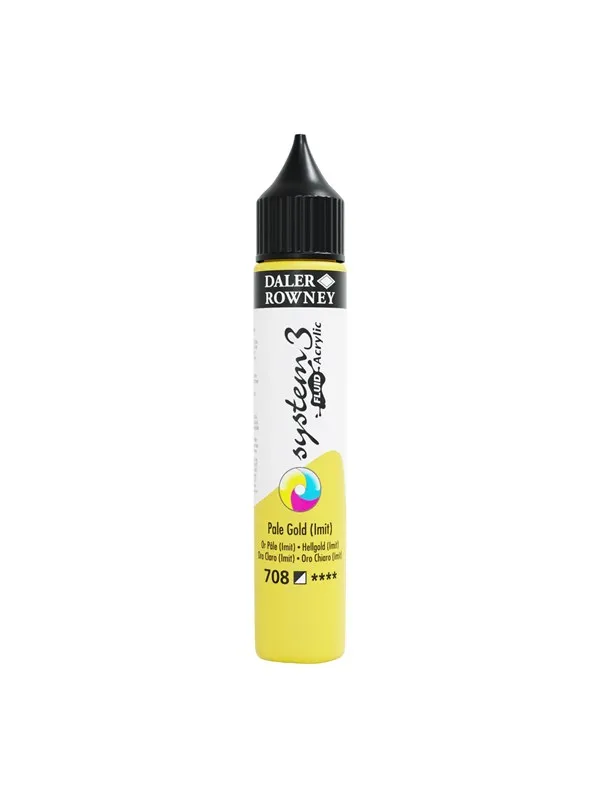 Daler-Rowney System3 Fluid Acrylic 29.5 ml Pale Gold Imit