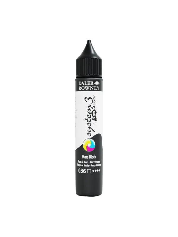 Daler-Rowney System3 Fluid Acrylic 29.5 ml Mars Black