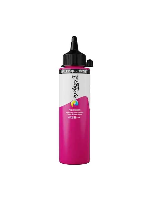 Daler-Rowney System3 Fluid Acrylic 250 ml Process Magenta