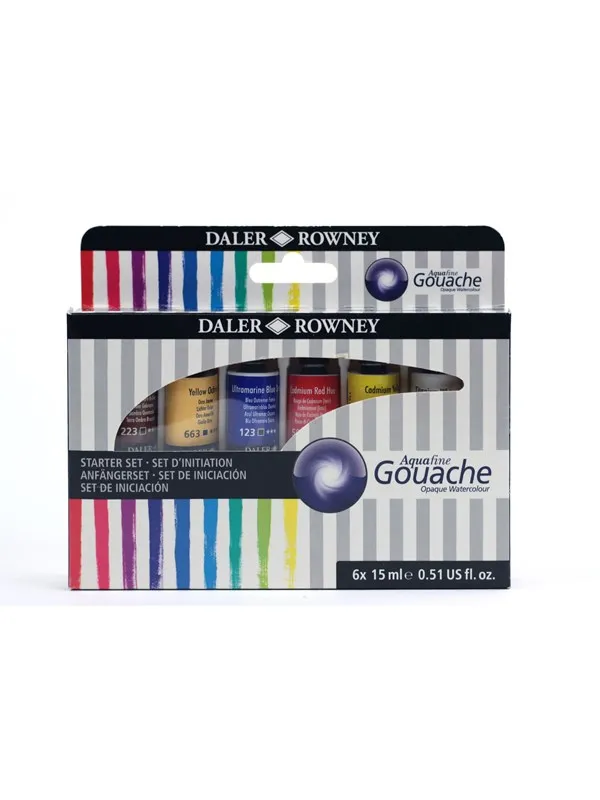Daler-Rowney Aquafine Gouache Set 6x15ml