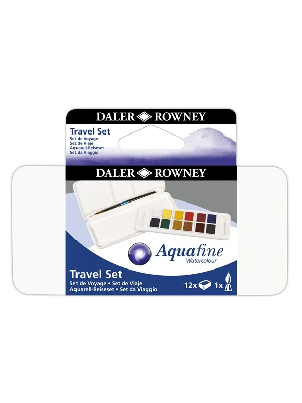 Daler-Rowney Aquafine Watercolour Travel Set 12 col