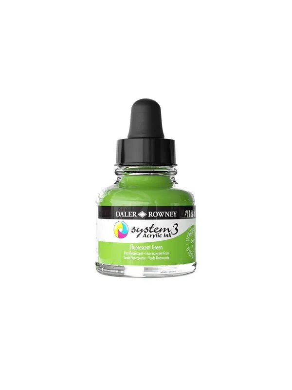 Daler-Rowney System3 Ink 29.5 ml Fluorescent Green