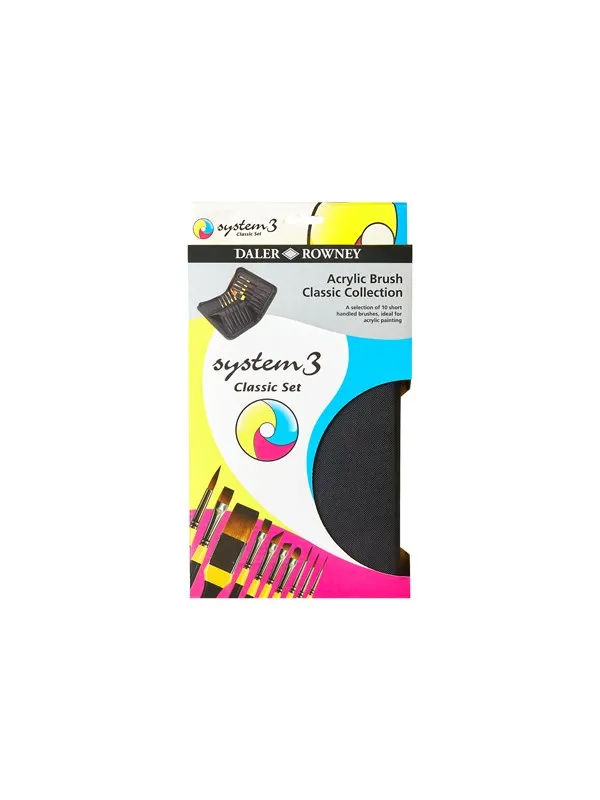 Daler-Rowney System3 Classic Zip Case Short Handle 10 pcs