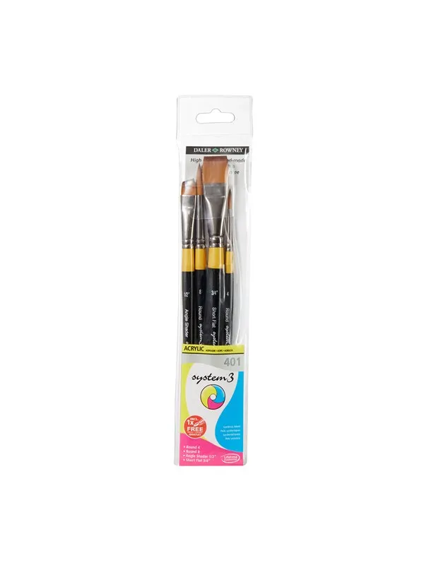 Daler-Rowney System3 Wallet Brush 401 4 pcs