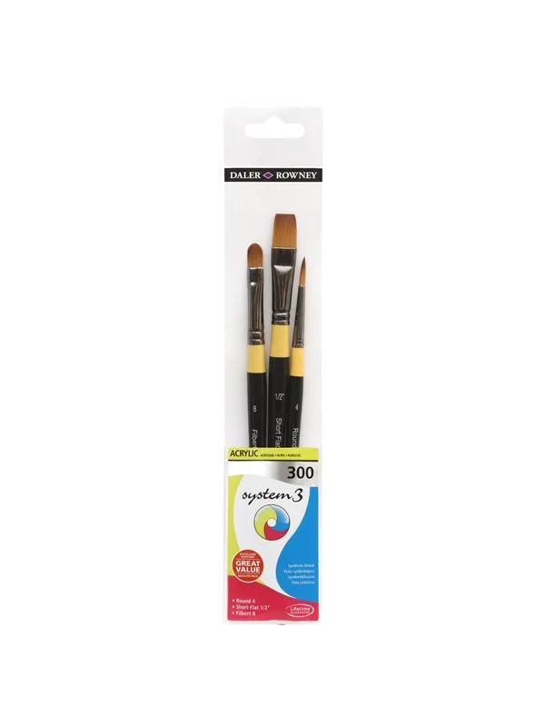 Daler-Rowney System3 Wallet Brush 300 3 pcs