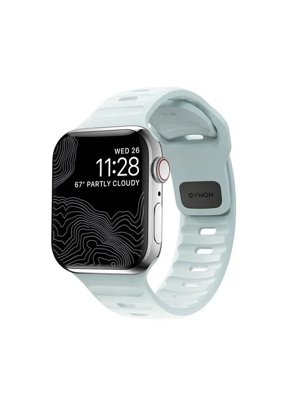 Nomad Sport Strap Ice Blue Glow - Apple Watch 42mm/41mm/40mm/38mm