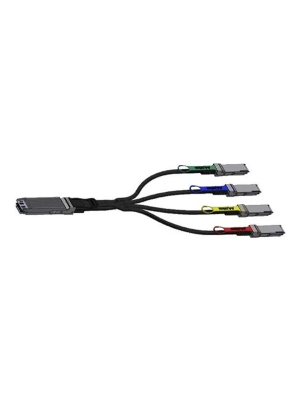 NVIDIA LinkX 800GBase-CU to 200GBase-CU direct attach splitter cable - 1.5 m - Svart - 1meter