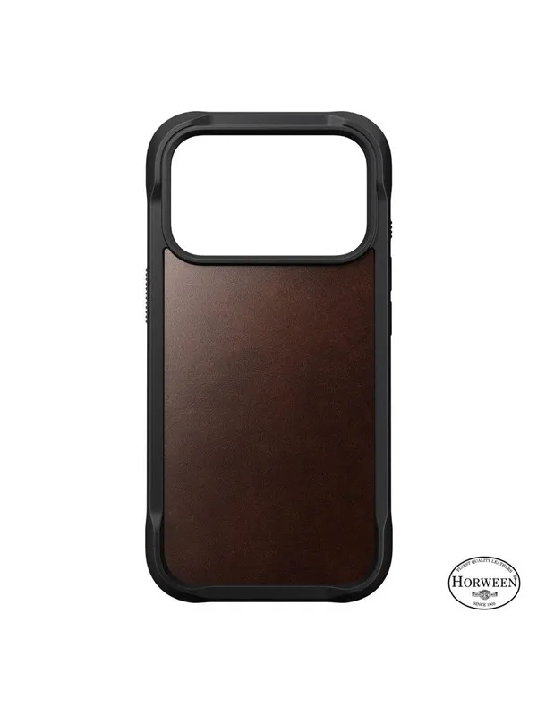 Nomad - Rugged Leather Case - iPhone 17 Pro | Rustic Brown | Horween