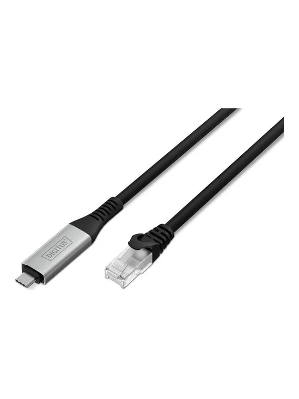DIGITUS network cable - black - Svart - 10m