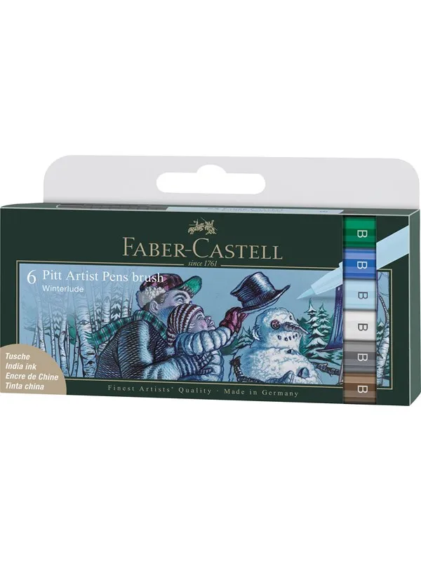 Faber-Castell India ink Pitt Artist Pen B winter 6x