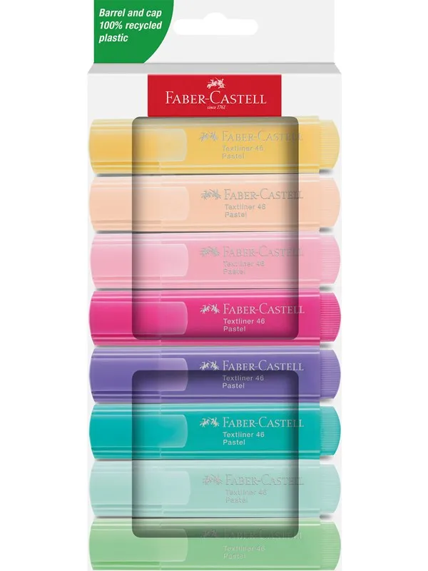 Faber-Castell Highlighter TL 46 Pastel wallet of 8