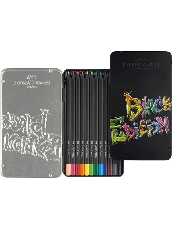 Faber-Castell Colour Pencils Black Edition tin 12x