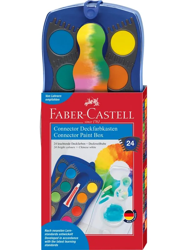 Faber-Castell Connector paint box 24 colours blue
