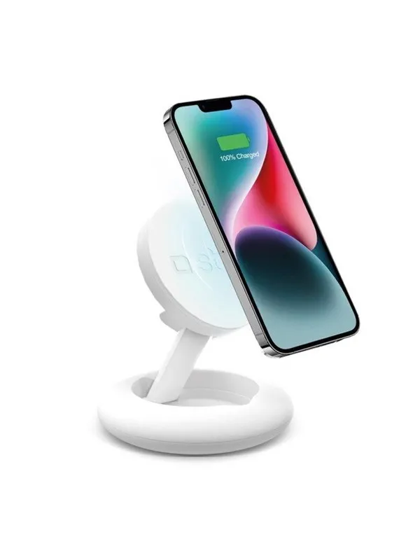 SBS Desktop Stand with Wireless Charger - White