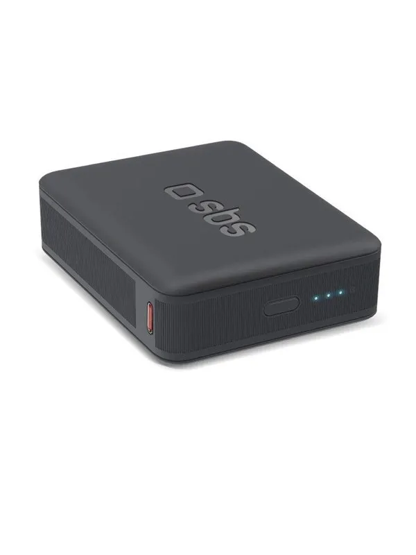 SBS 10.000 mAh PD powerbank - Black Nødlader - Svart - 10000 mAh