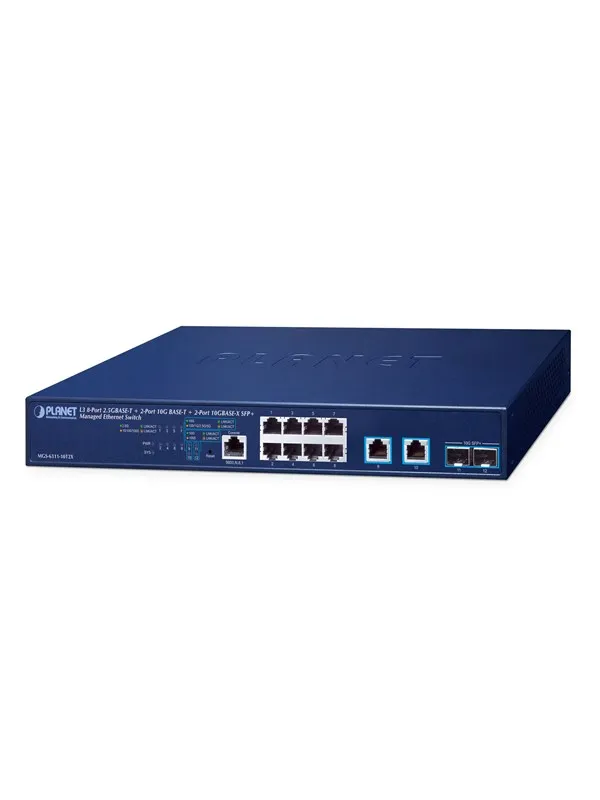 PLANET MGS-6311-10T2X L3 8-Port 2.5GBASE-T + 2-Port 10GBASE-T + 2-Port 10GBASE-X SFP+ Managed Ethernet Switch