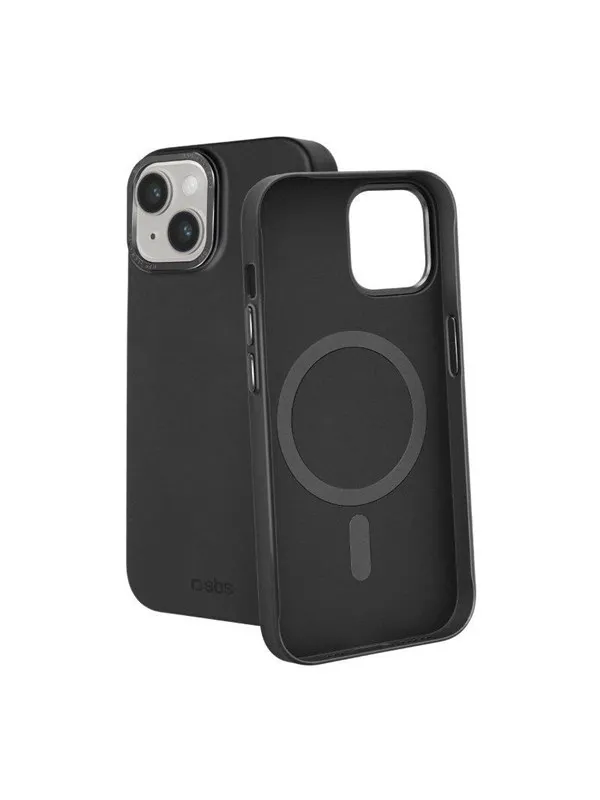 SBS Hard cover with MagSafe charging with button covers and metal camera hole for iPhone 14/13 - Black