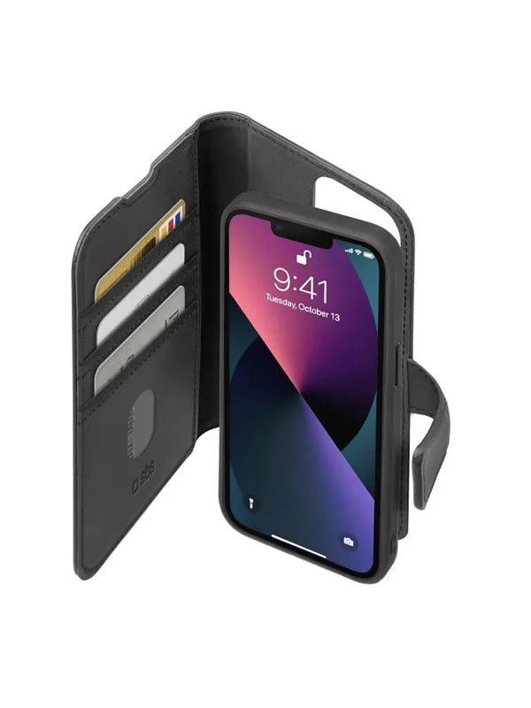 SBS Novelty Book Case with Removable Cover for iPhone 14 Plus® - Black