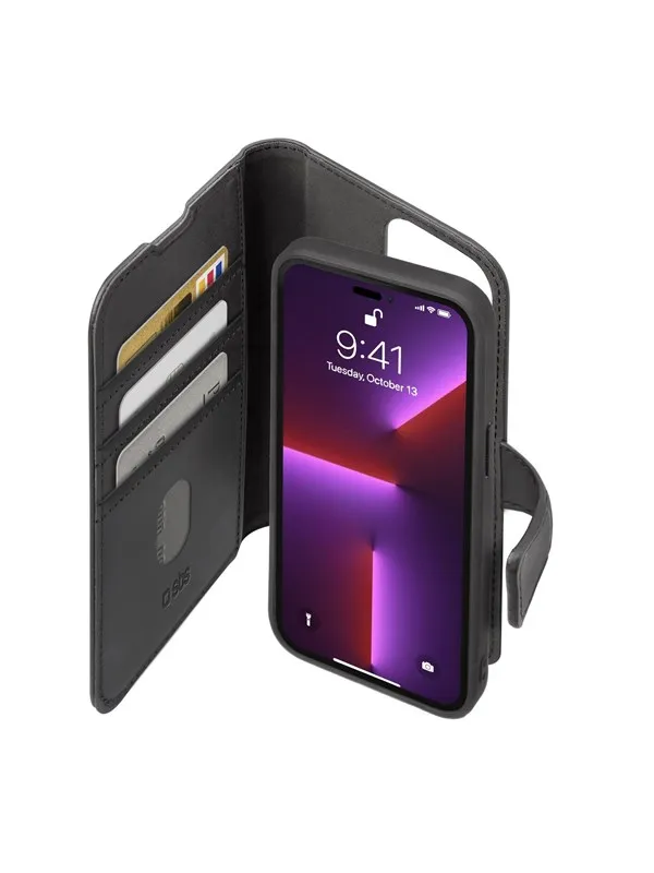 SBS Novelty Book Case with Removable Cover for iPhone 14 Pro Max® - Black