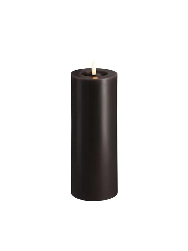 Moods & More LED pillar candle - Melted Charcoal 74x200 mm