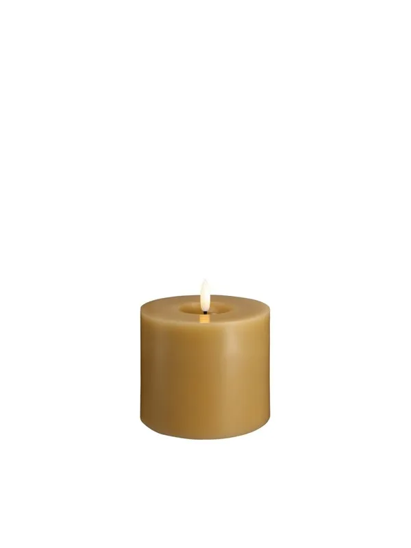 Moods & More LED pillar candle - Melted Honey mustard - 99x100 mm