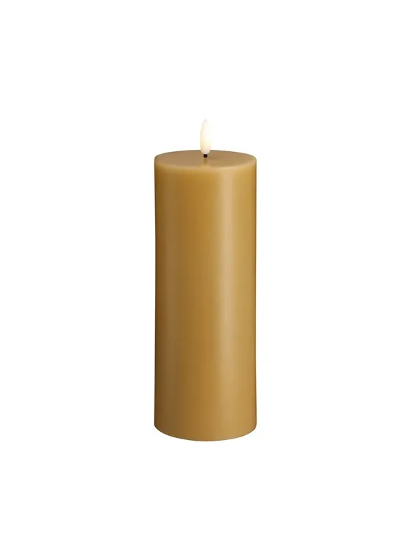 Moods & More LED pillar candle - Honey mustard - 74x200 mm