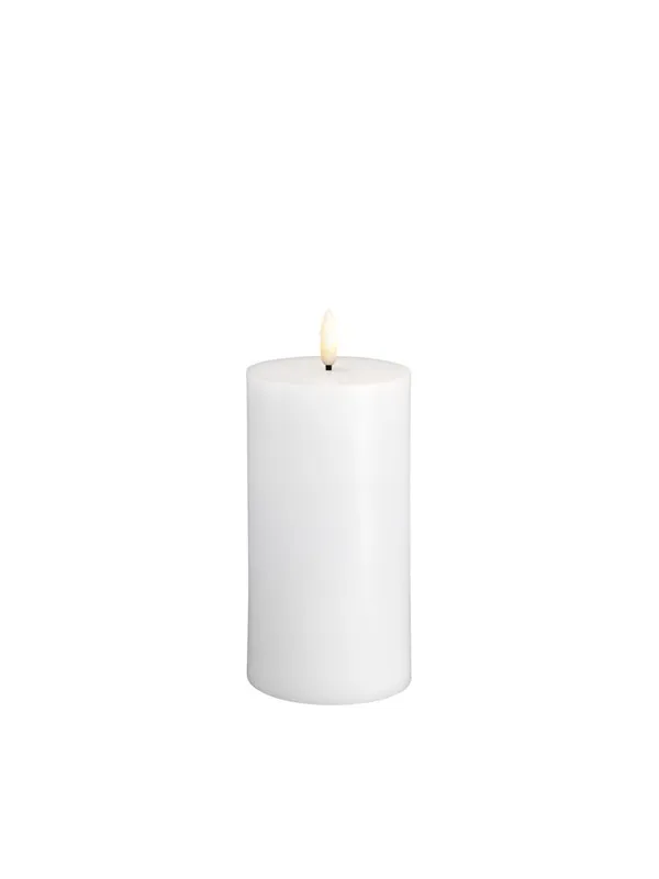 Moods & More LED pillar candle - Classic white - 74x150 mm