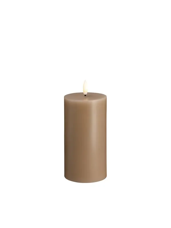 Moods & More LED pillar candle - Sand - 74x150 mm