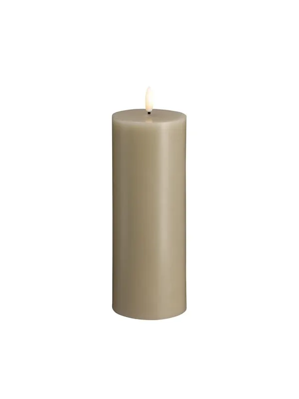 Moods & More LED pillar candle - Kit grey - 74x200 mm