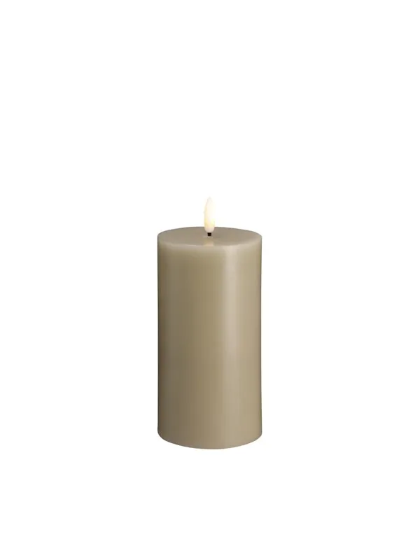 Moods & More LED pillar candle - Kit grey - 74x150 mm
