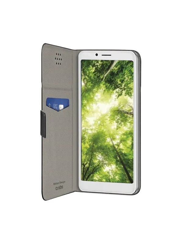 SBS Universal Book Slim case for Smartphone up to 6.8" - Black