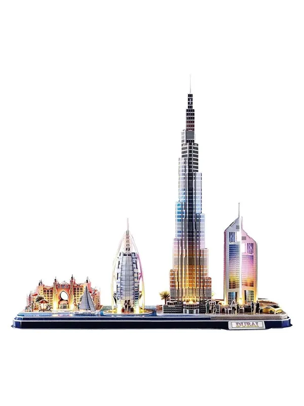Cubic Fun 3D Puzzle City Line Dubai with LED Lighting 3D Puslespill