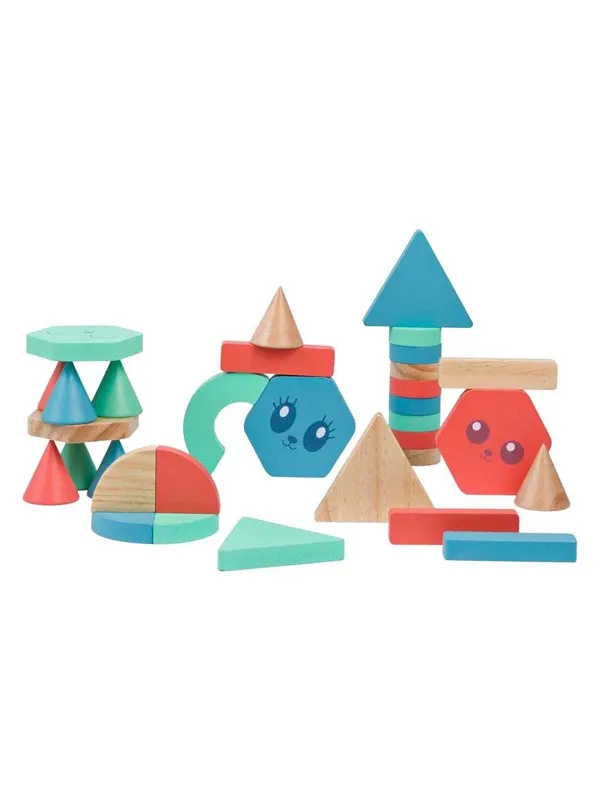 BS Toys Wooden Building Blocks - 38pcs.
