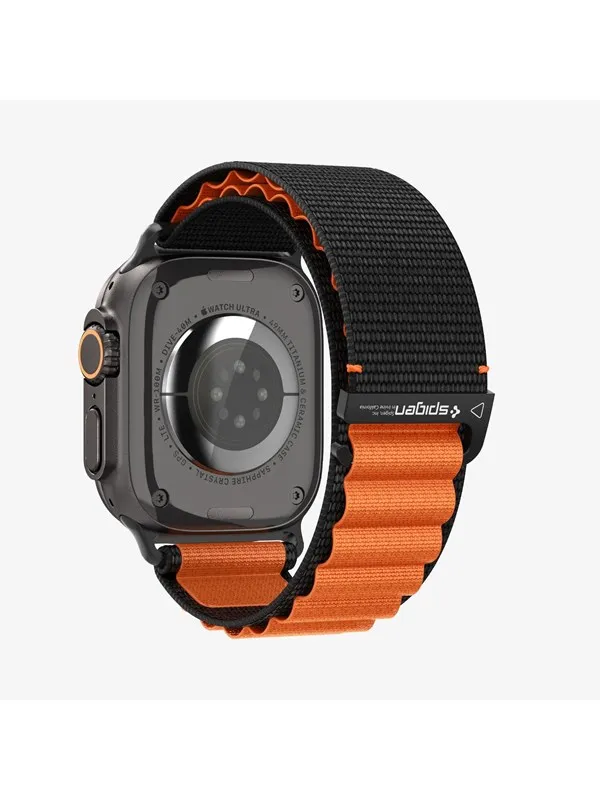 Spigen Fabric Band (hook) - black orange - Apple Watch 49mm/46mm/45mm/44mm