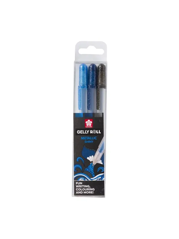 Sakura - Gelly Roll metallic - Set 3 Gel Pens - Ocean
